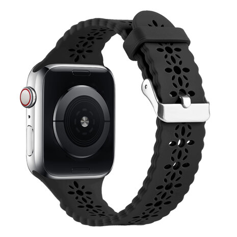 Strap-it Strap-it Bracelet silicone à motifs Apple Watch (noir)