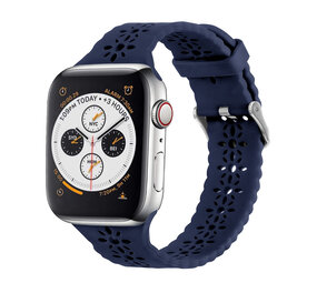 Strap-it Bracelet silicone à motifs Apple Watch (bleu foncé)