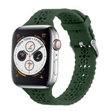 Strap-it Bracelet silicone à motifs Apple Watch (vert foncé)