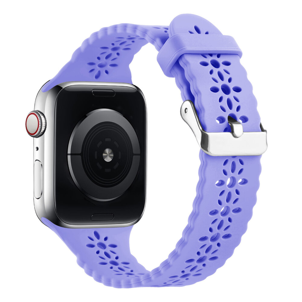 Strap-it Strap-it Bracelet silicone à motifs Apple Watch (lilas)