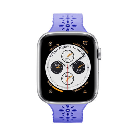 Strap-it Strap-it Bracelet silicone à motifs Apple Watch (lilas)