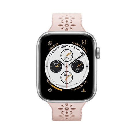 Strap-it Strap-it Bracelet silicone à motifs Apple Watch (rose)