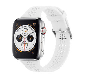 Strap-it Bracelet silicone à motifs Apple Watch (blanc)