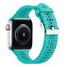 Strap-it Strap-it Bracelet silicone à motifs Apple Watch (turquoise) Strap-it Strap-it Bracelet silicone à motifs Apple Watch (turquoise)