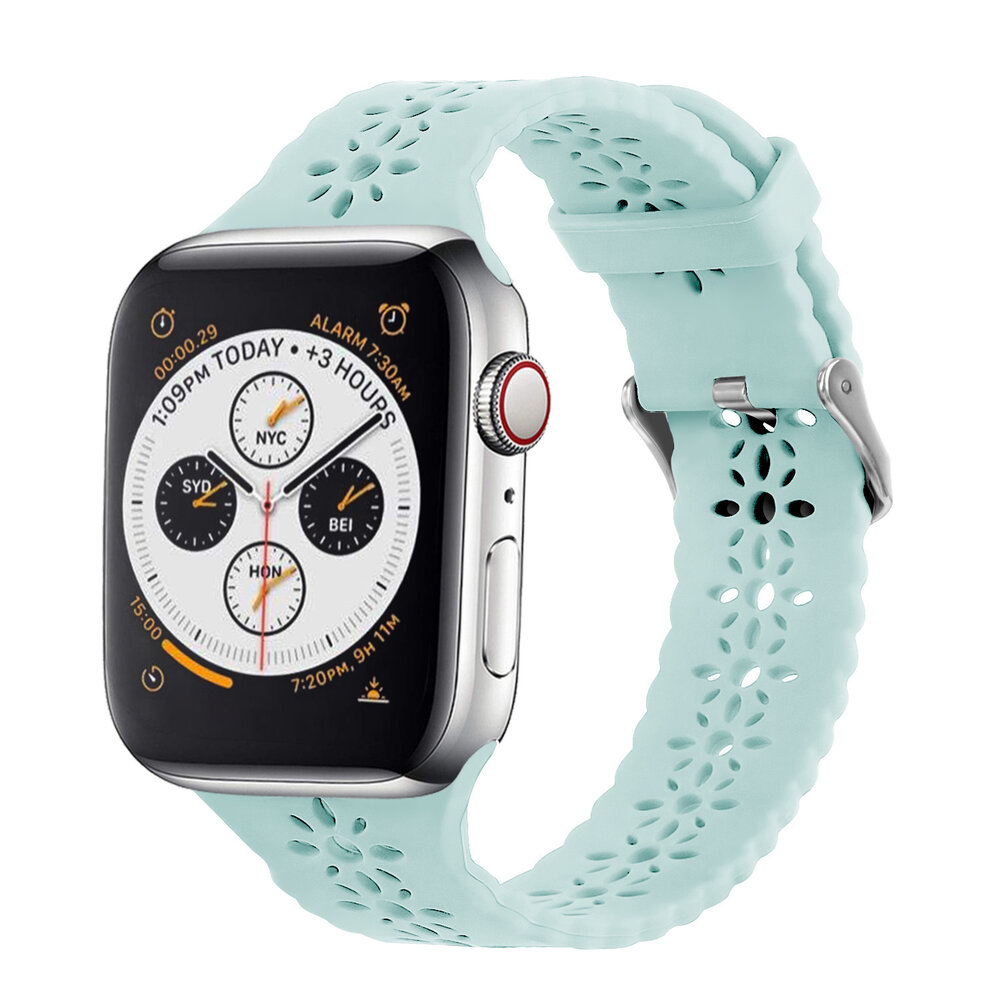 Strap-it Strap-it Bracelet silicone à motifs Apple Watch (océan vert)