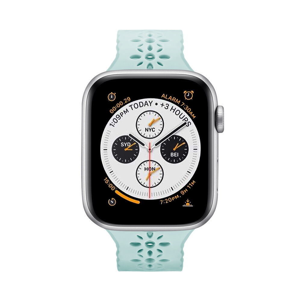 Strap-it Strap-it Bracelet silicone à motifs Apple Watch (océan vert)