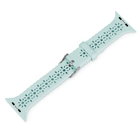 Strap-it Strap-it Bracelet silicone à motifs Apple Watch (océan vert)
