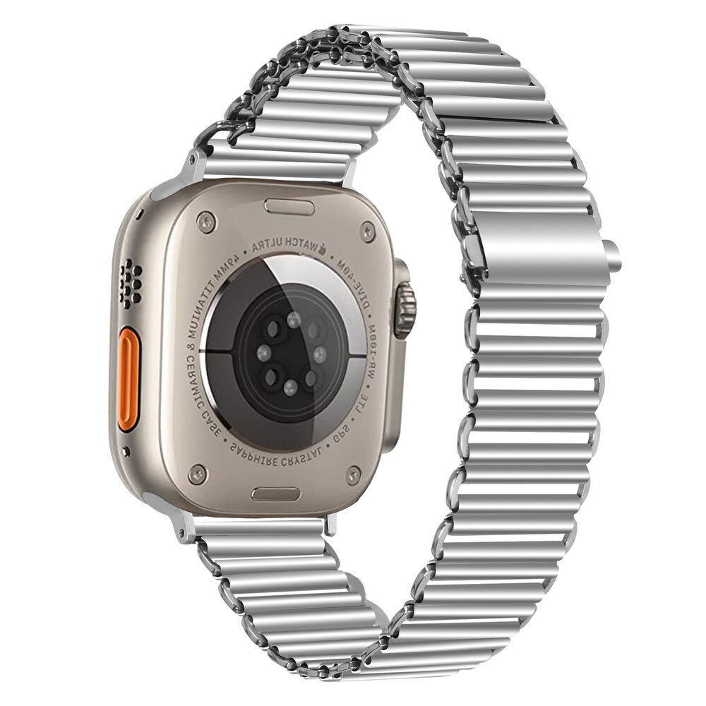Strap-it Strap-it Bracelet acier unique Apple Watch (argent)