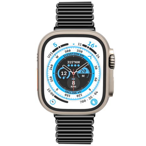 Strap-it Strap-it Bracelet acier unique Apple Watch (noir)