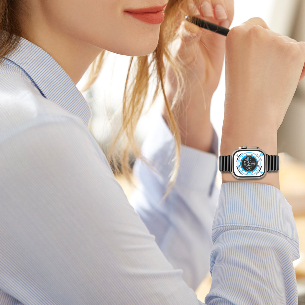 Strap-it Strap-it Bracelet acier unique Apple Watch (noir)