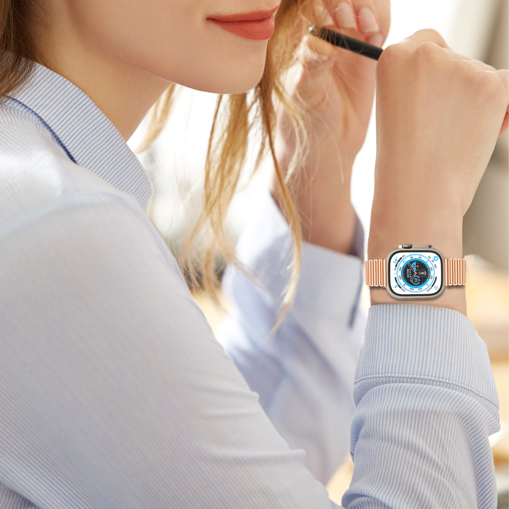 Strap-it Strap-it Bracelet acier unique Apple Watch (or rose)