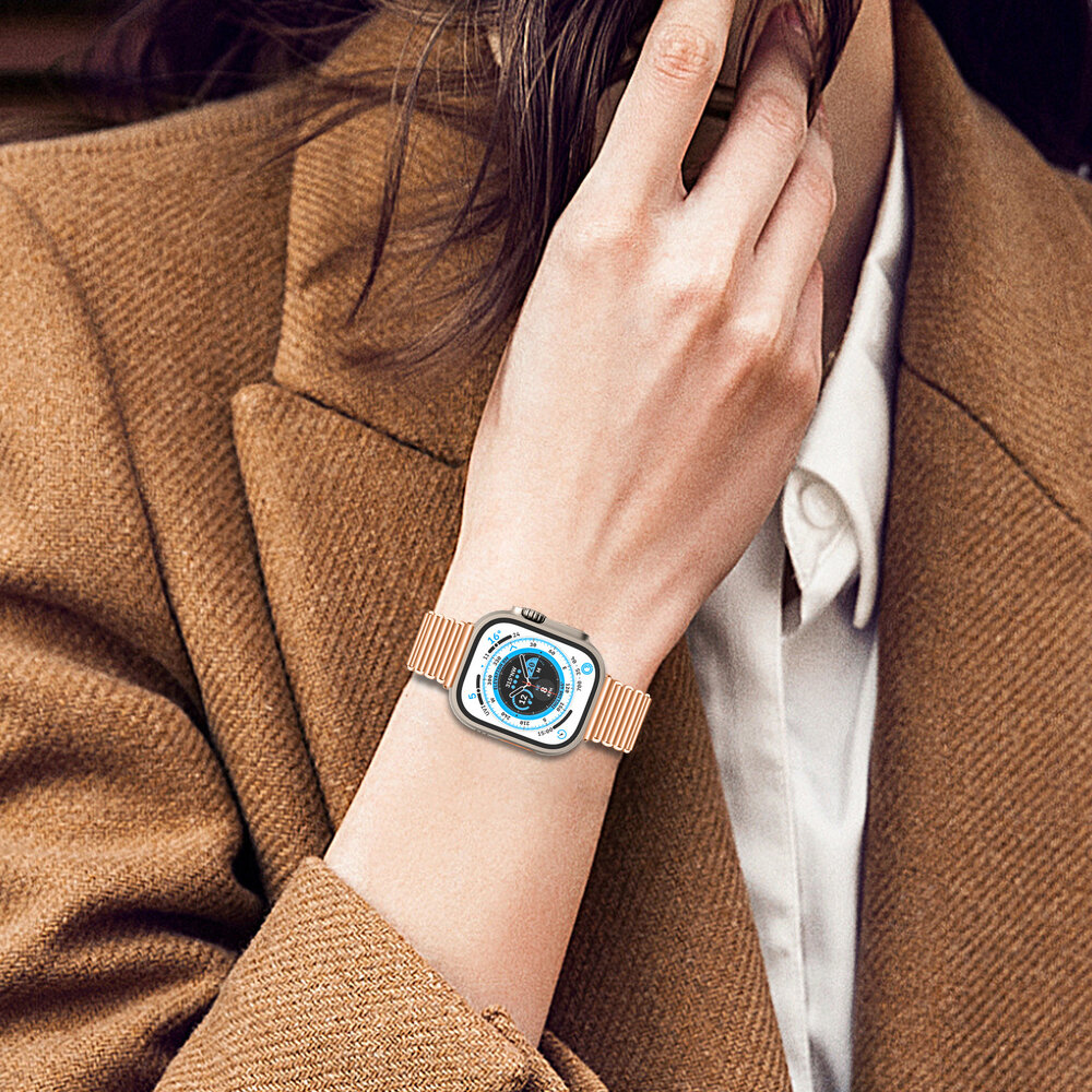 Strap-it Strap-it Bracelet acier unique Apple Watch (or rose)