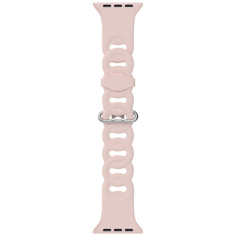 Strap-it Strap-it Bracelet silicone chaîne Apple Watch (rose)