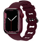 Strap-it Strap-it Bracelet silicone chaîne Apple Watch (vin rouge)