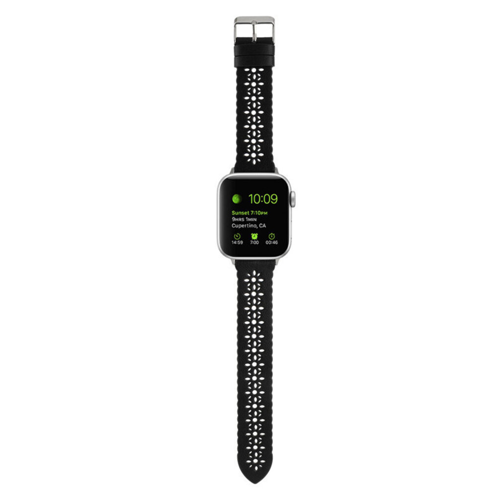 Strap-it Strap-it Bracelet cuir à motifs Apple Watch (noir) Strap-it Strap-it Bracelet cuir à motifs Apple Watch (noir)