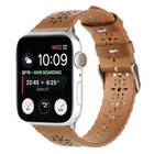 Strap-it Strap-it Bracelet cuir à motifs Apple Watch (marron)