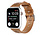 Strap-it Bracelet cuir à motifs Apple Watch (marron)