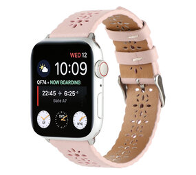 Strap-it Bracelet cuir à motifs Apple Watch (rose)