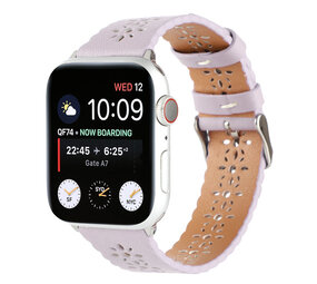 Strap-it Bracelet cuir à motifs Apple Watch (lilas)