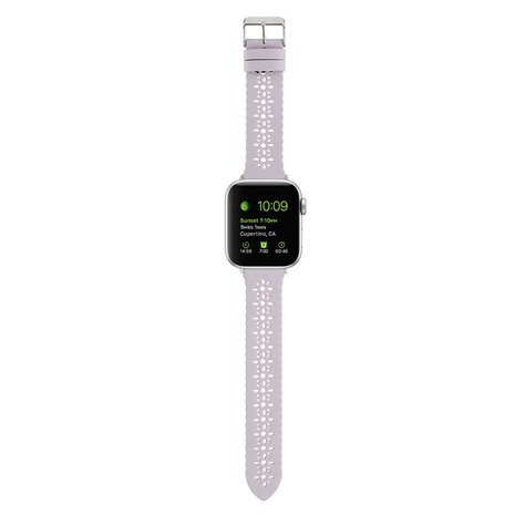 Strap-it Strap-it Bracelet cuir à motifs Apple Watch (lilas)