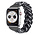 Strap-it Bracelet nylon entortillé Apple Watch (noir/blanc)