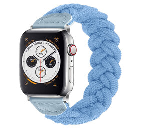 Strap-it Bracelet nylon entortillé Apple Watch (bleu clair)