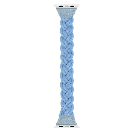 Strap-it Strap-it Bracelet nylon entortillé Apple Watch (bleu clair)