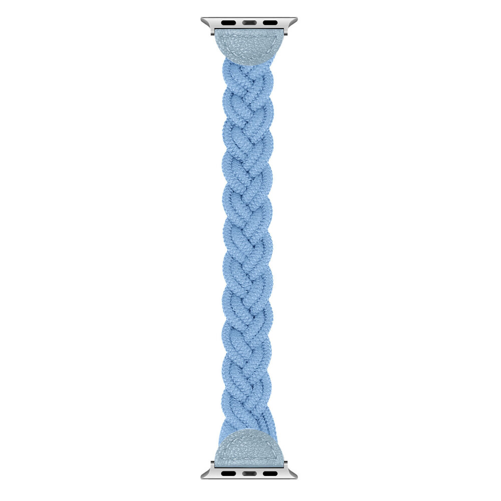 Strap-it Strap-it Bracelet nylon entortillé Apple Watch (bleu clair)