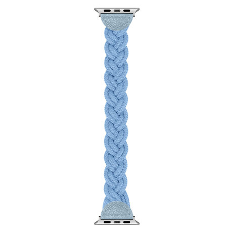 Strap-it Strap-it Bracelet nylon entortillé Apple Watch (bleu clair)