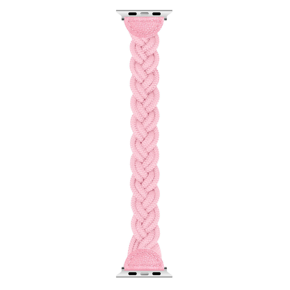 Strap-it Strap-it Bracelet nylon entortillé Apple Watch (rose)