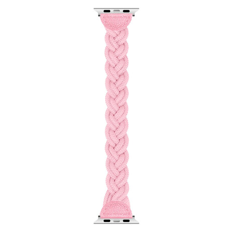 Strap-it Strap-it Bracelet nylon entortillé Apple Watch (rose)