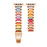 Strap-it Strap-it Bracelet résine-acier Apple Watch (or rose/arc-en-ciel) Strap-it Strap-it Bracelet résine-acier Apple Watch (or rose/arc-en-ciel)