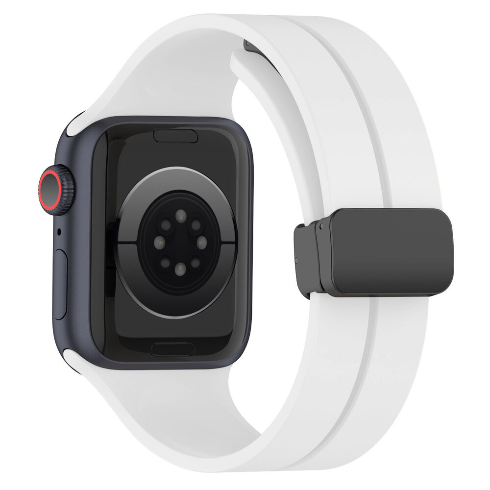 Strap-it Strap-it Bracelet à fermoir magnétique Apple Watch (blanc)