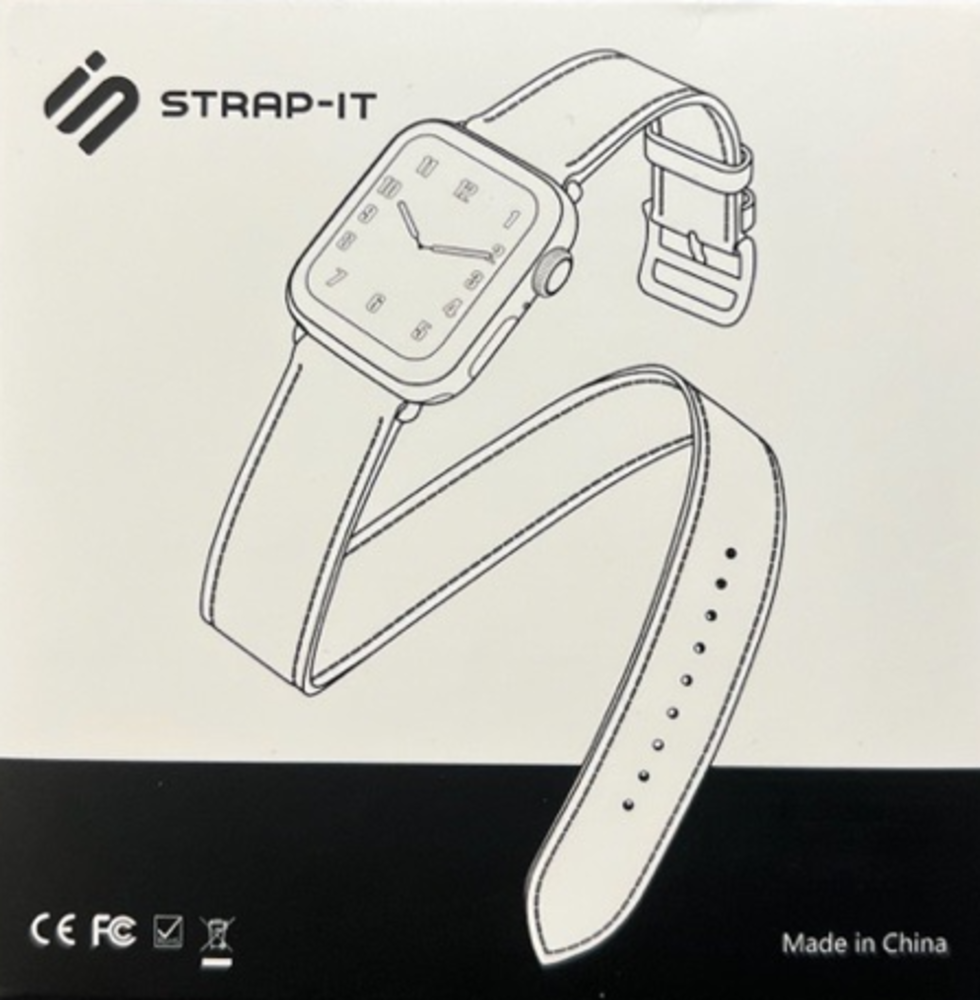 Strap-it Strap-it Bracelet cuir Double Tour Apple Watch (marron)