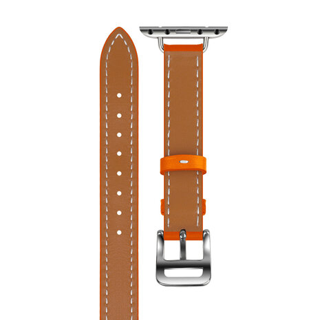 Strap-it Strap-it Bracelet cuir Double Tour Apple Watch (orange) Strap-it Strap-it Bracelet cuir Double Tour Apple Watch (orange)
