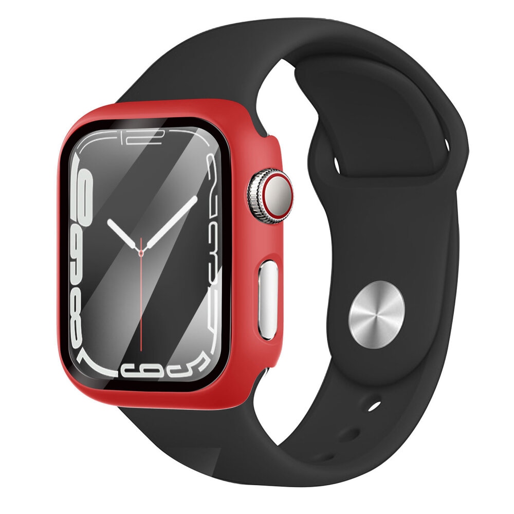Strap-it Strap-it Coque rigide avec verre Apple Watch (rouge)