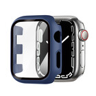 Strap-it Strap-it Coque rigide avec verre Apple Watch (bleu foncé)