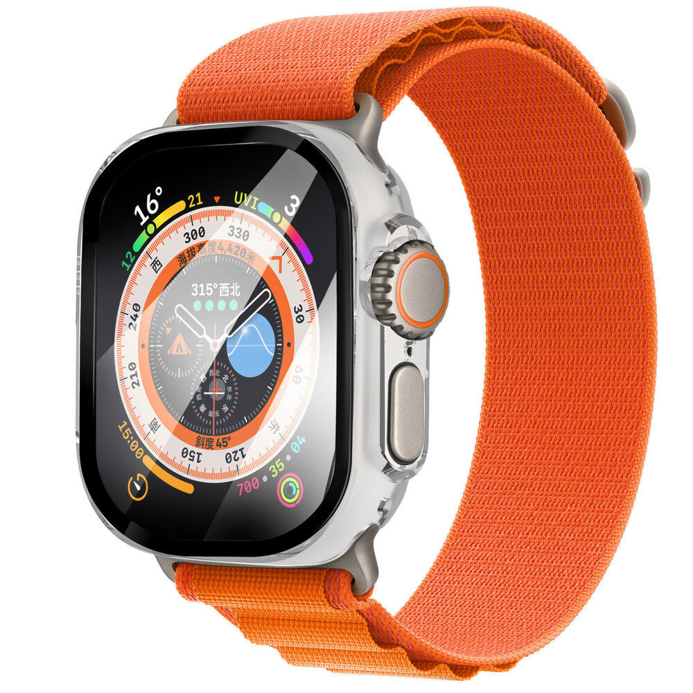 Strap-it Strap-it Coque rigide avec verre Apple Watch Ultra 49mm (vert foncé)