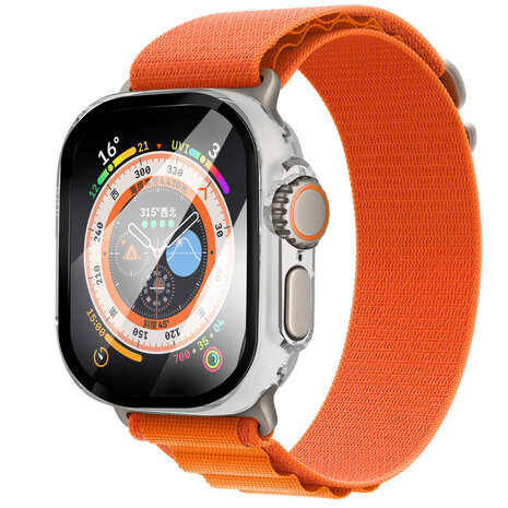 Strap-it Strap-it Coque rigide avec verre Apple Watch Ultra 49mm (vert foncé)
