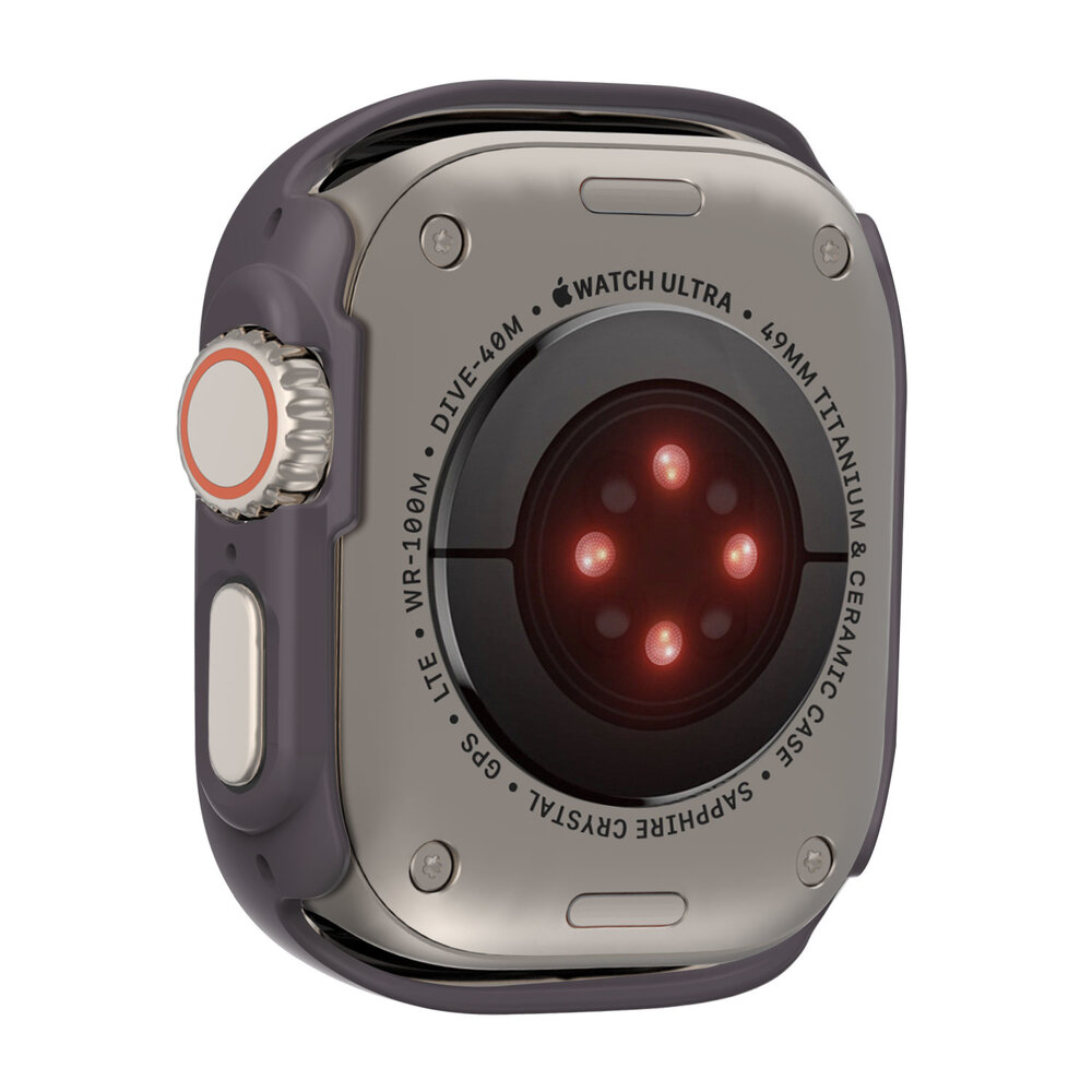 Strap-it Strap-it Coque rigide avec verre Apple Watch Ultra 49mm (gris foncé)