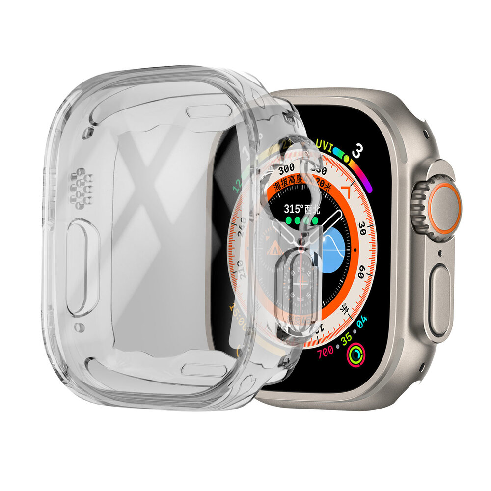 Coque TPU Apple Watch Ultra 49mm transparent Braceletsmartwatch