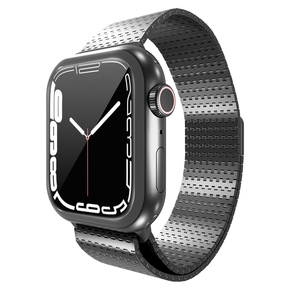 Strap-it Strap-it Bracelet maille d'acier Apple Watch (noir)