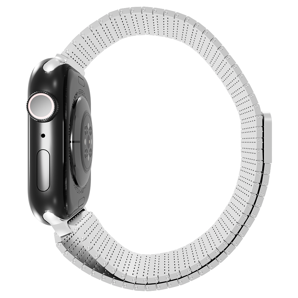 Strap-it Strap-it Bracelet maille d'acier Apple Watch (argent)
