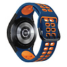 Strap-it Strap-it Bracelet carrée sport Samsung Galaxy Watch 4 Classic 42mm (bleu/orange) Strap-it Strap-it Bracelet carrée sport Samsung Galaxy Watch 4 Classic 42mm (bleu/orange)
