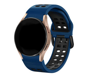 Strap-it Bracelet carrée sport Samsung Galaxy Watch 4 Classic 46mm (bleu foncé/noir) Strap-it Bracelet carrée sport Samsung Galaxy Watch 4 Classic 46mm (bleu foncé/noir)