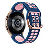 Strap-it Strap-it Bracelet carrée sport Samsung Galaxy Watch 4 Classic 46mm (bleu/rose)