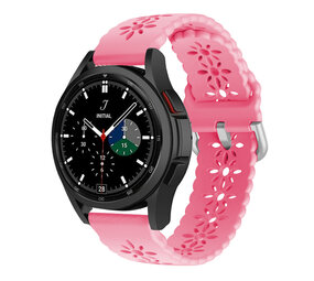 Strap-it Bracelet silicon à motifs Samsung Galaxy Watch 4 Classic 42mm (rose clair)