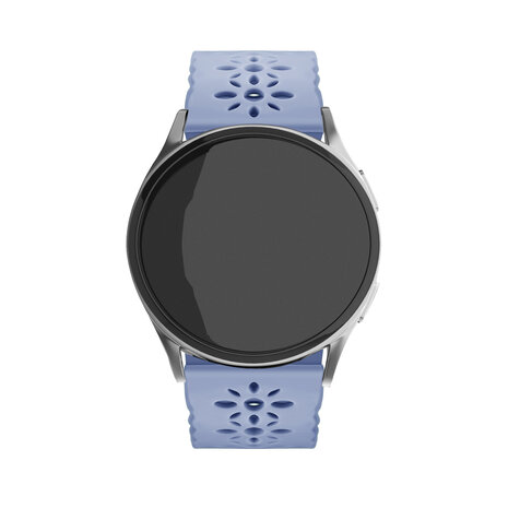 Strap-it Strap-it Bracelet silicone à motifs Samsung Galaxy Watch 4 Classic 46mm (gris lavende)