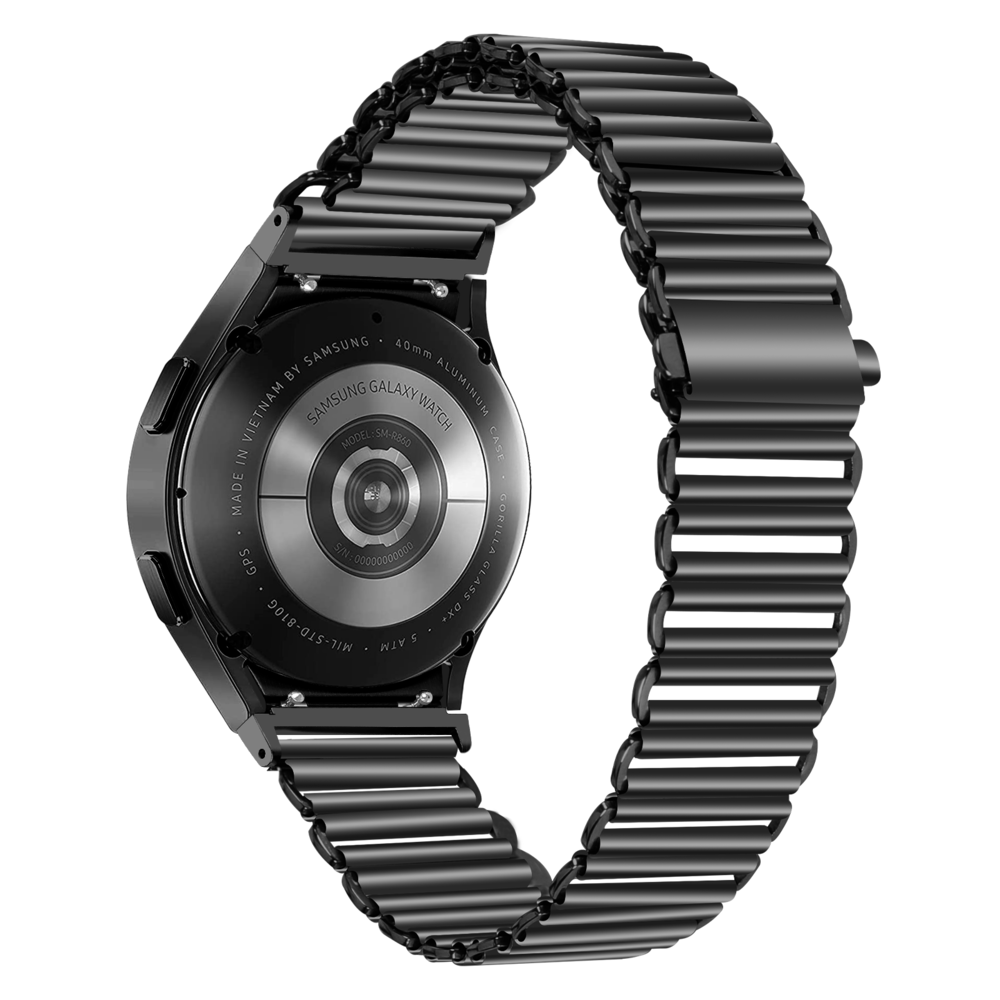 Strap-it Strap-it Bracelet acier chaîne Samsung Galaxy Watch 4 Classic 42mm (noir)