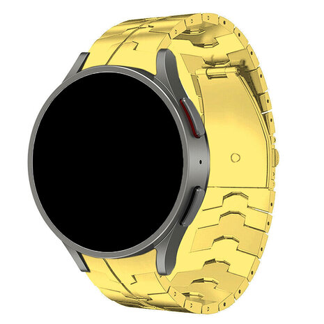 Strap-it Strap-it Bracelet acier solidité Samsung Galaxy Watch 4 Classic 42mm (or)